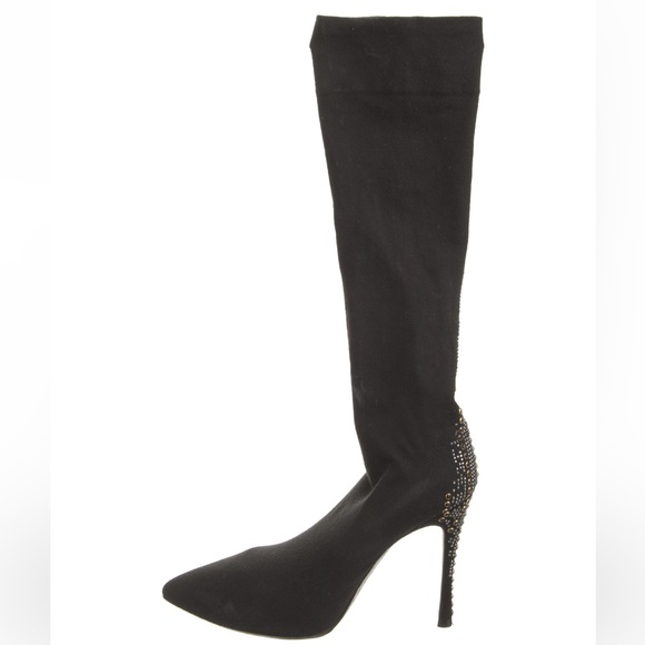 René Caovilla Mid-Calf Embellished Sock Boots - Picture 3 of 4